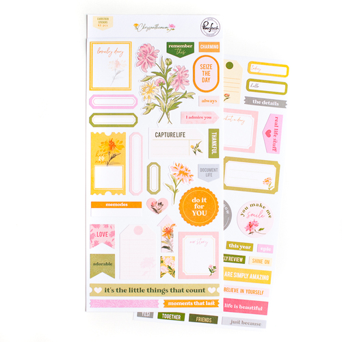 PinkFresh Studio Chrysanthemum Cardstock Stickers