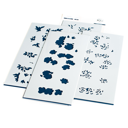 PinkFresh Studio Indigo Roses Stencil