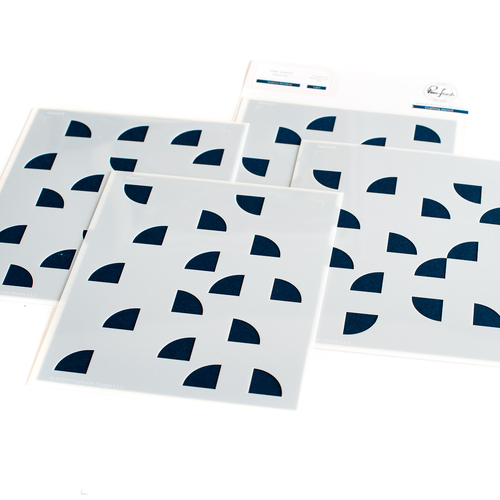 PinkFresh Studio Quadrant Backdrop Stencil
