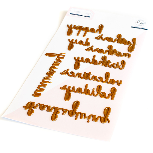 PinkFresh Studio Phrase Builder - Happy Hot Foil Plate