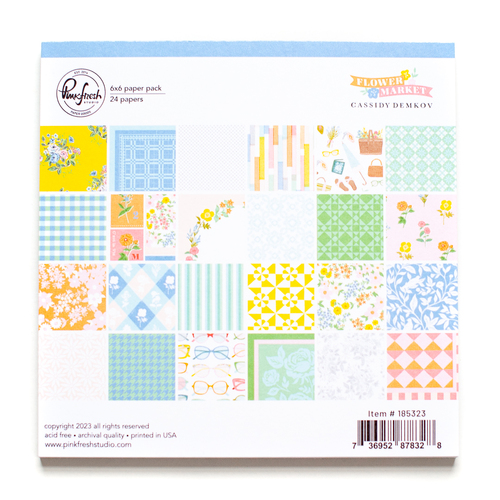 PinkFresh Studio Flower Market 6" Paper Pack