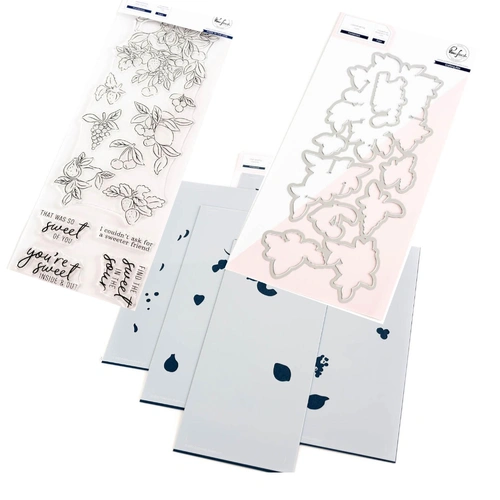 PinkFresh Studio Fruitalicioius Stamp, Die & Stencil Bundle