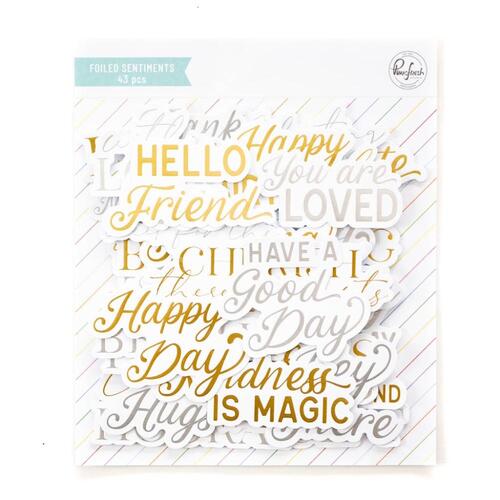 PinkFresh Studio Foiled Sentiments 5