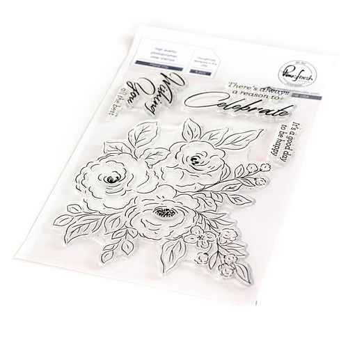PinkFresh Studio Floral Trio Stamp