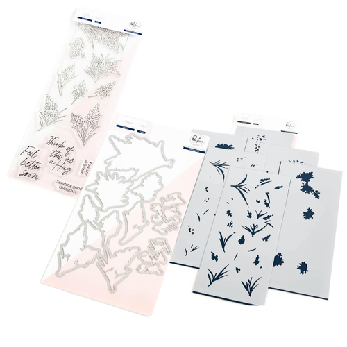 PinkFresh Studio Tuberose Stamp, Die & Stencil Bundle
