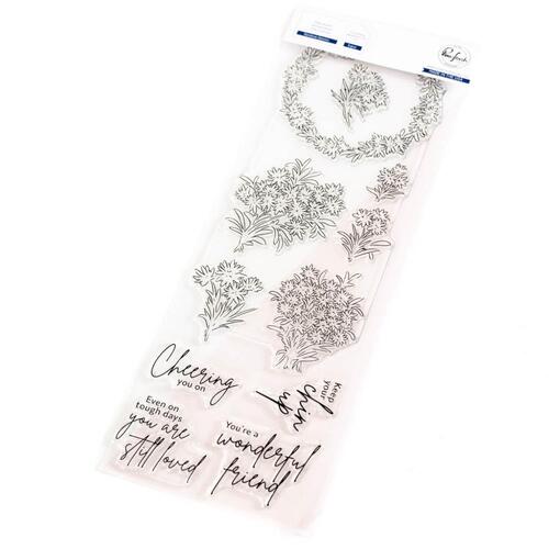 PinkFresh Studio Rainbow Daisies Stamp