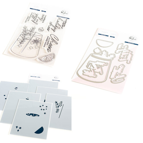 PinkFresh Studio Holiday Spirit Stamp, Die & Stencil Bundle