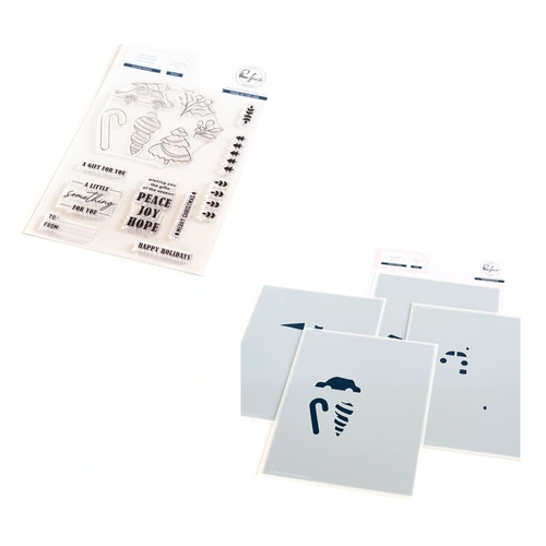 PinkFresh Studio Festive Tickets Stamp & Stencil Bundle