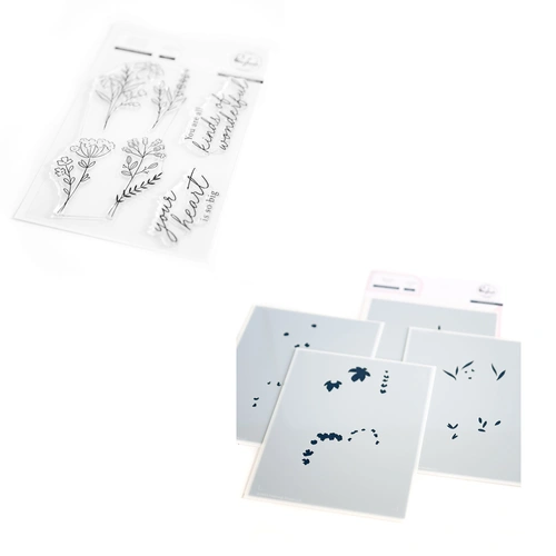 PinkFresh Studio All Kinds of Wonderful Stamp & Stencil Bundle