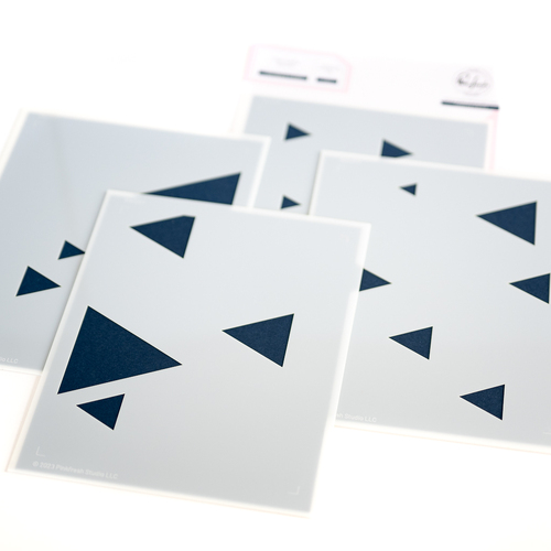 PinkFresh Studio Overlapping Triangles Stencil