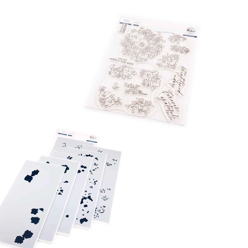 PinkFresh Studio Blooming Grace Stamp & Stencil Bundle