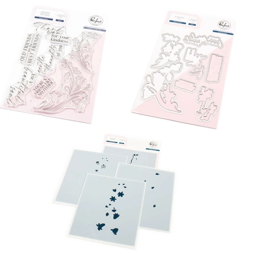 PinkFresh Studio Beautiful Soul Stamp, Die & Stencil Bundle