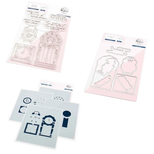 PinkFresh Studio Good Times Stamp, Die & Stencil Bundle