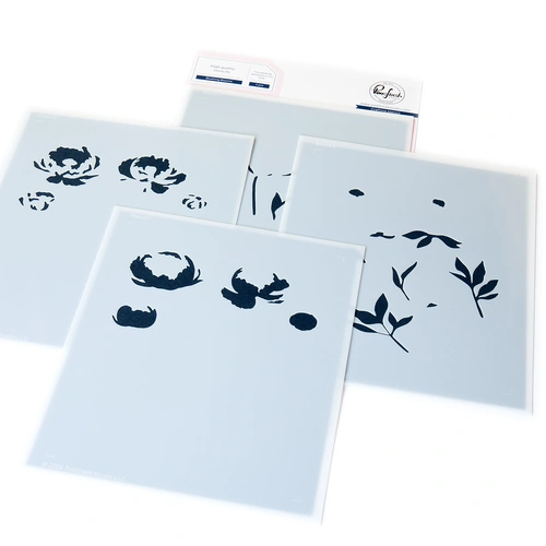PinkFresh Studio Blushing Blooms Stencil