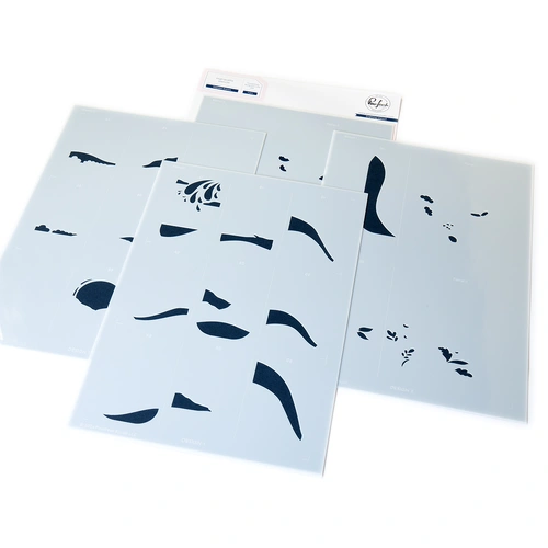 PinkFresh Studio Sippable Scenes Stencil