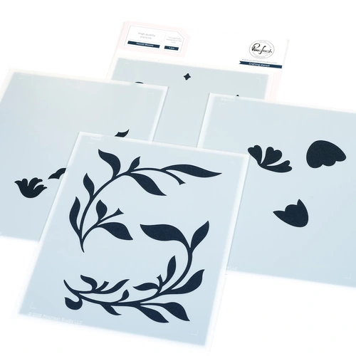 PinkFresh Studio Moonlit Blooms Stencil