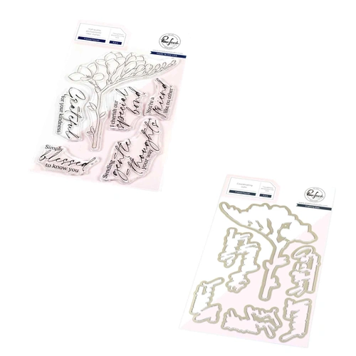 PinkFresh Studio Freesia Flourish Stamp & Die Bundle