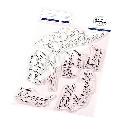 PinkFresh Studio Freesia Flourish Stamp