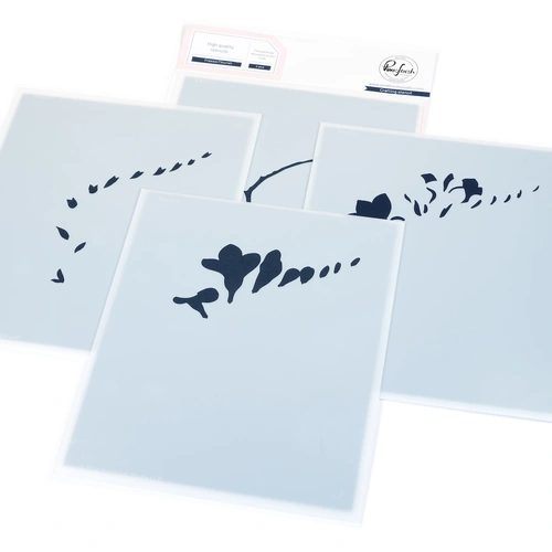 PinkFresh Studio Freesia Flourish Stencil