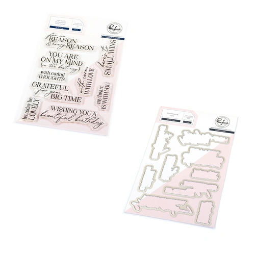 PinkFresh Studio On My Mind Stamp & Die Bundle