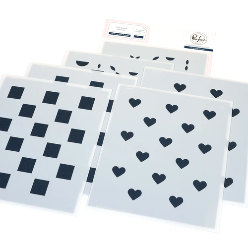 PinkFresh Studio Refined Grid Builder Stencil