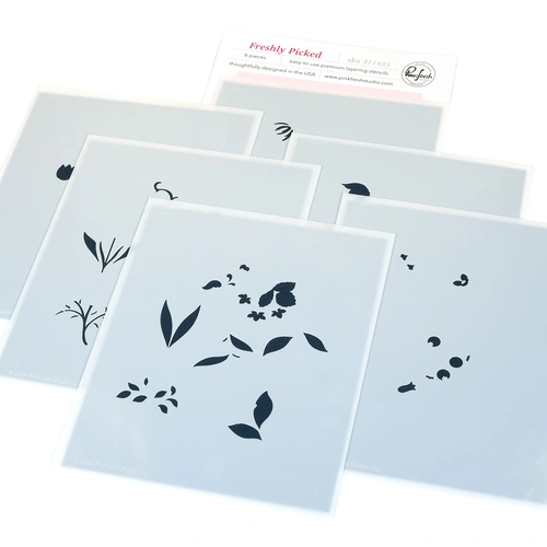 PinkFresh Studio Freshly Picked Stencil