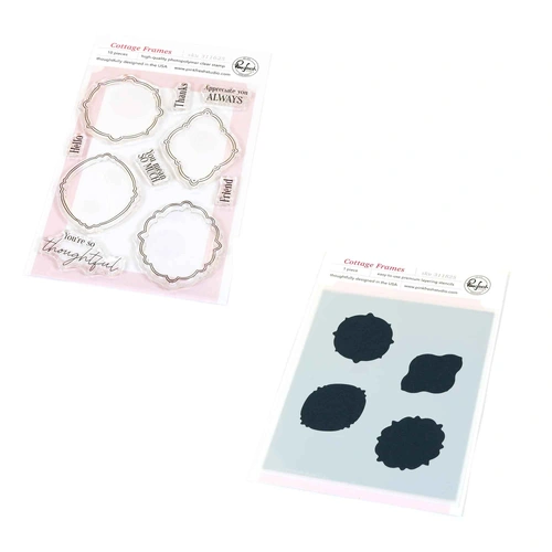 PinkFresh Studio Cottage Frames Stamp & Stencil Set