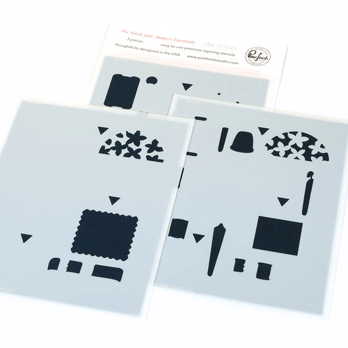 PinkFresh Studio The Stitch Edit: Maker'S Essentials Stencil