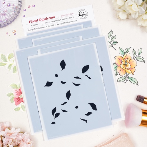 PinkFresh Studio Floral Daydream Stencil