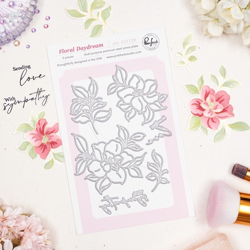 PinkFresh Studio Floral Daydream Press Plate
