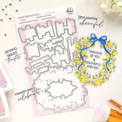 PinkFresh Studio Lemon Blossom Crest Die
