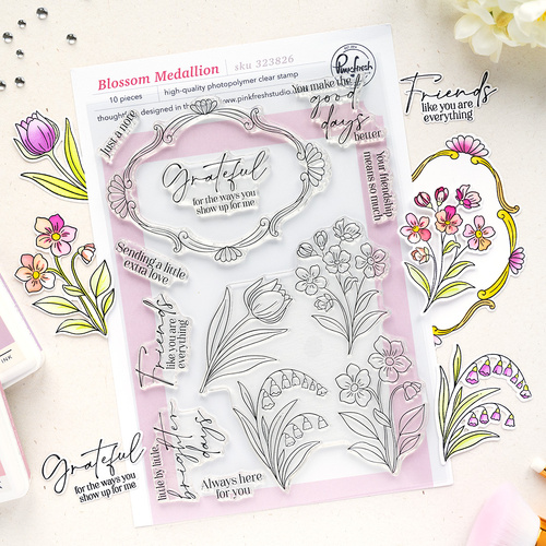 PinkFresh Studio Blossom Medallion Stamp