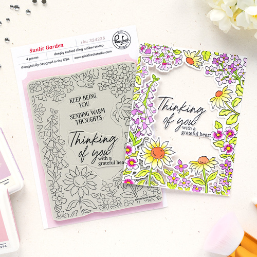 PinkFresh Studio Sunlit Garden Cling Stamp