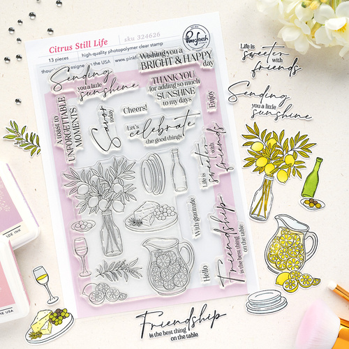 PinkFresh Studio Citrus Still Life Stamp