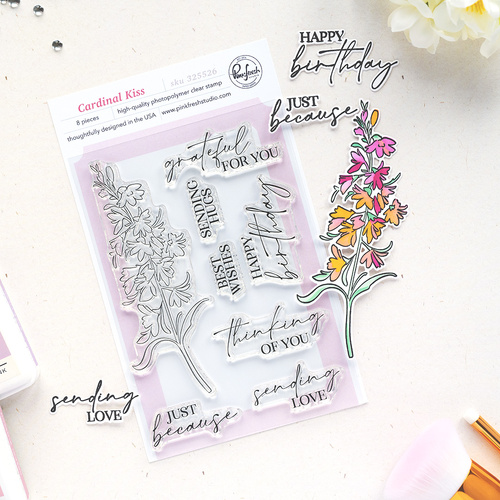 PinkFresh Studio Cardinal Kiss Stamp