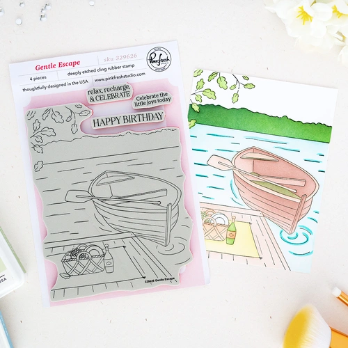 PinkFresh Studio Gentle Escape Cling Stamp