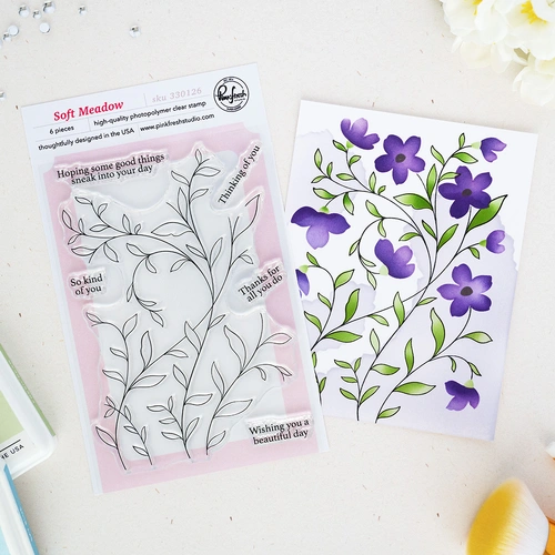 PinkFresh Studio Soft Meadow Stamp