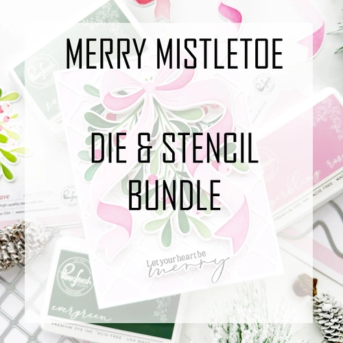 PinkFresh Studio Merry Mistletoe Die & Stencil Bundle