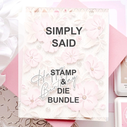 PinkFresh Studio Simply Said Stamp & Die Bundle