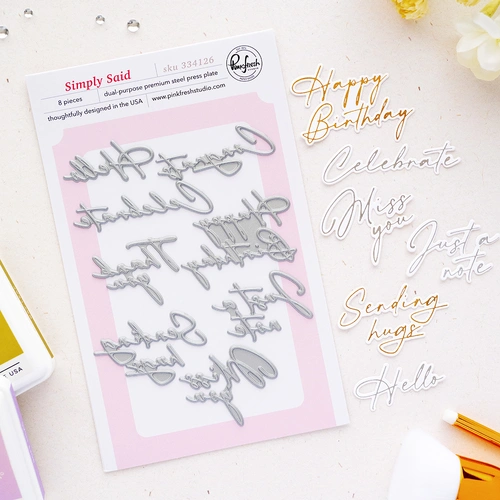 PinkFresh Studio Simply Said Press Plate