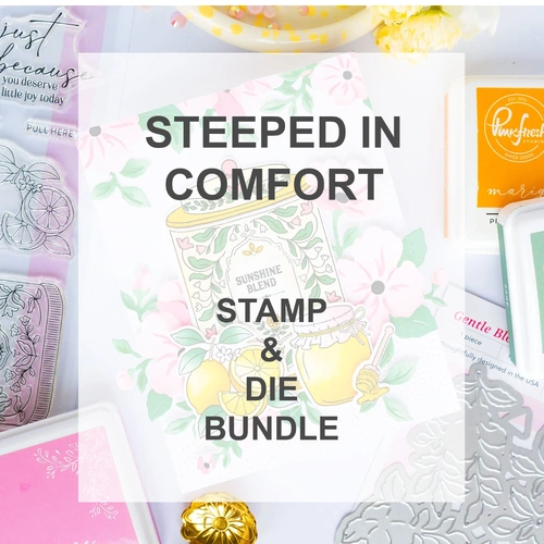 PinkFresh Studio Steeped In Comfort Stamp & Die Bundle