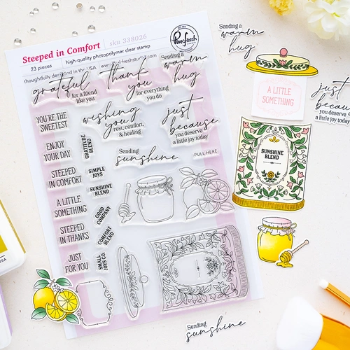 PinkFresh Studio Steeped In Comfort Stamp