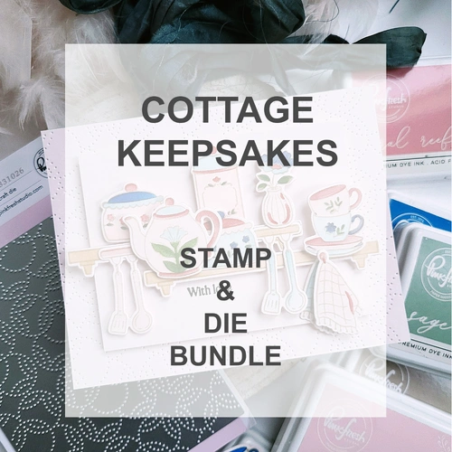 PinkFresh Studio Cottage Keepsakes Stamp & Die Bundle