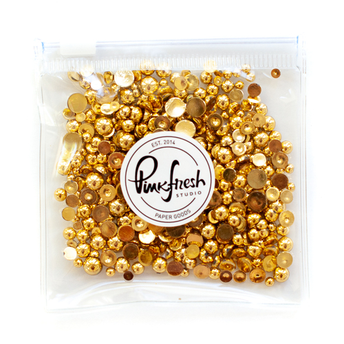 PinkFresh Studio Essentials Gold Metallic Pearls