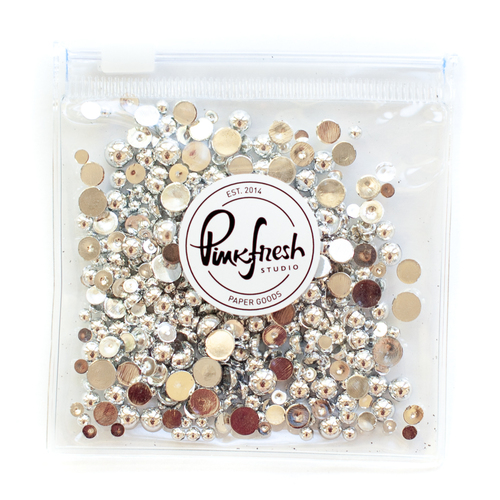 PinkFresh Studio Essentials Silver Metallic Pearls