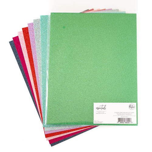 PinkFresh Studio Essentials Glitter Cardstock : Colour Sampler