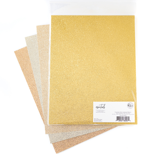 PinkFresh Studio Essentials Glitter Cardstock : Metallics