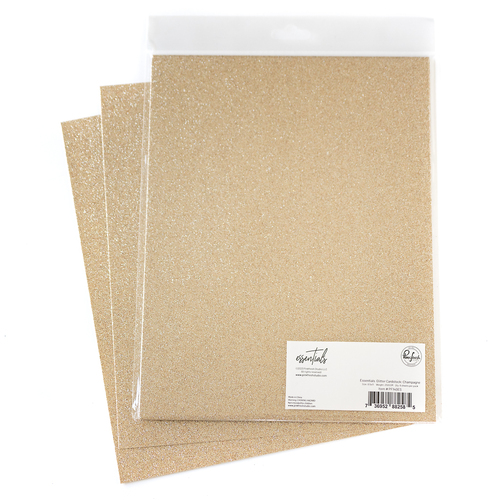 PinkFresh Studio Essentials Glitter Cardstock : Champagne