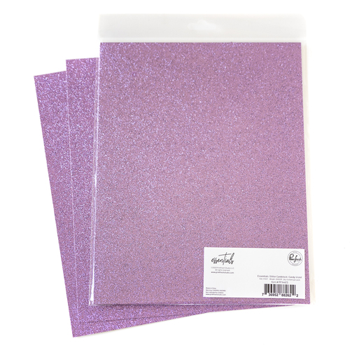 PinkFresh Studio Essentials Glitter Cardstock : Candy Violet