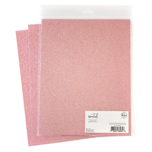 PinkFresh Studio Essentials Glitter Cardstock : Blush
